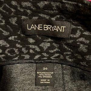 Lane Bryant size 20 animal print black and gray skirt